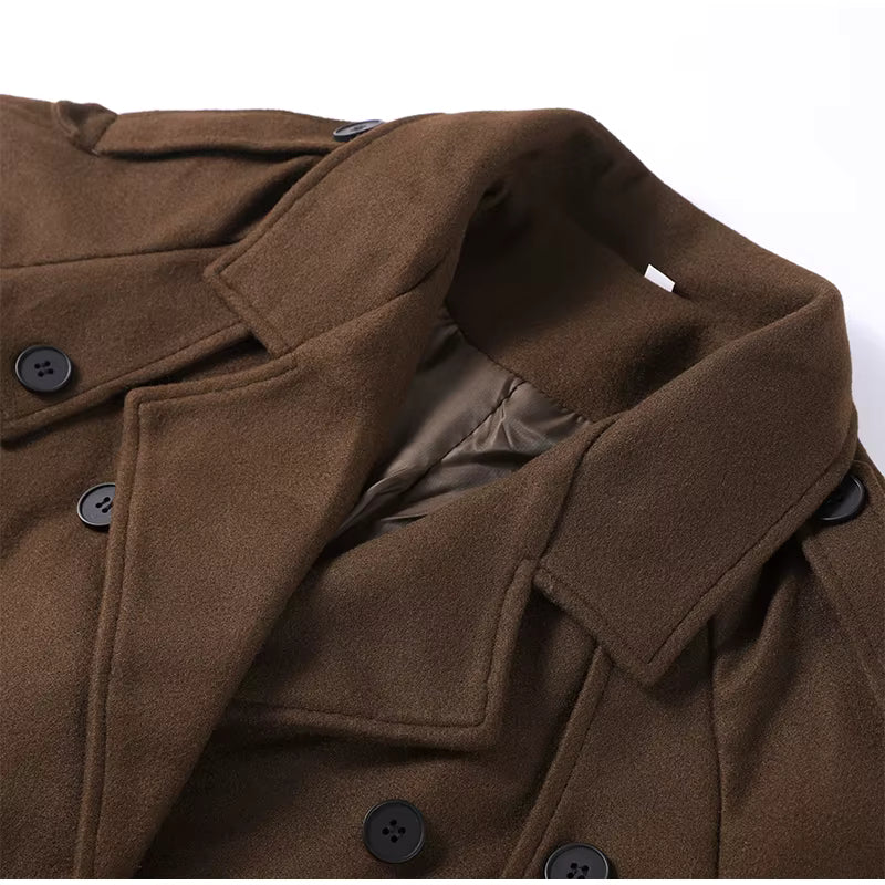 Lange jas van wolmix