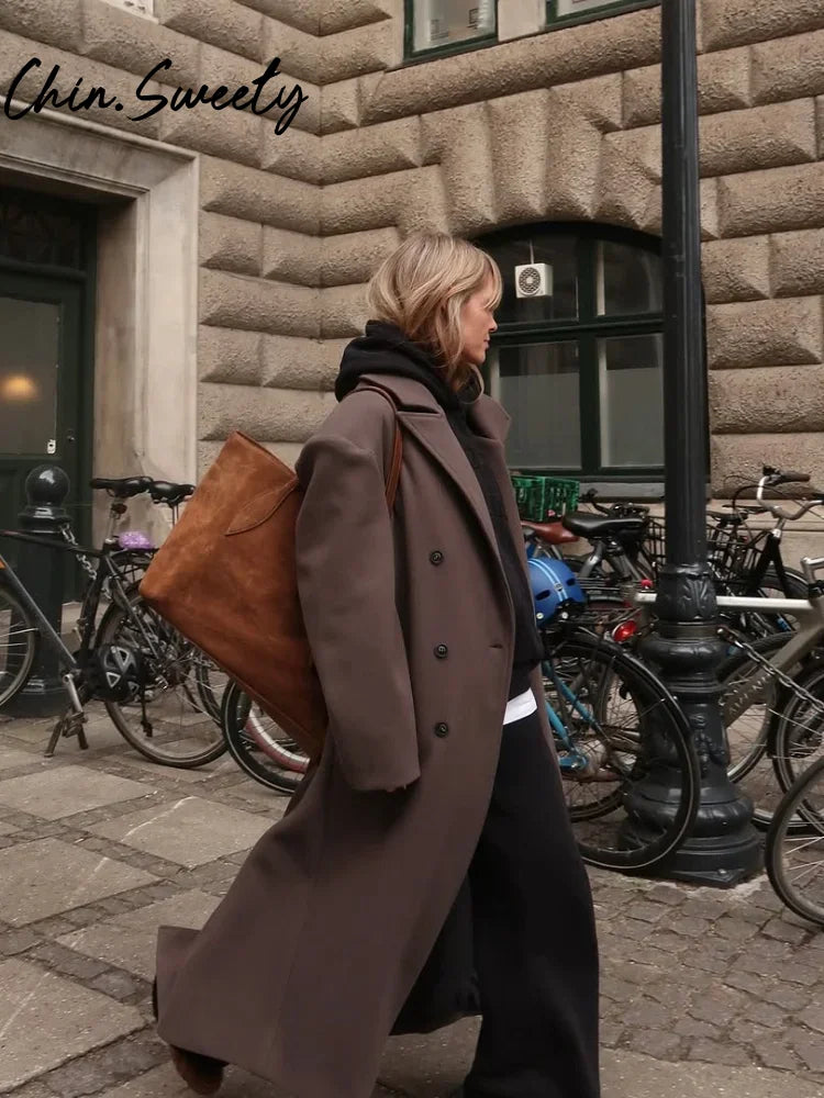 Stijlvolle wollen jas