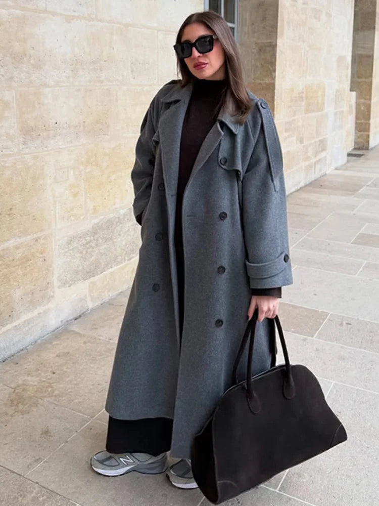 Lange jas van wolmix