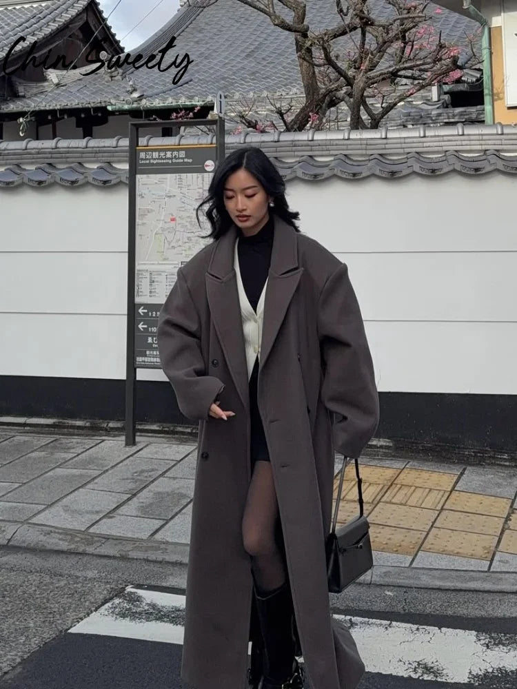 Stijlvolle wollen jas