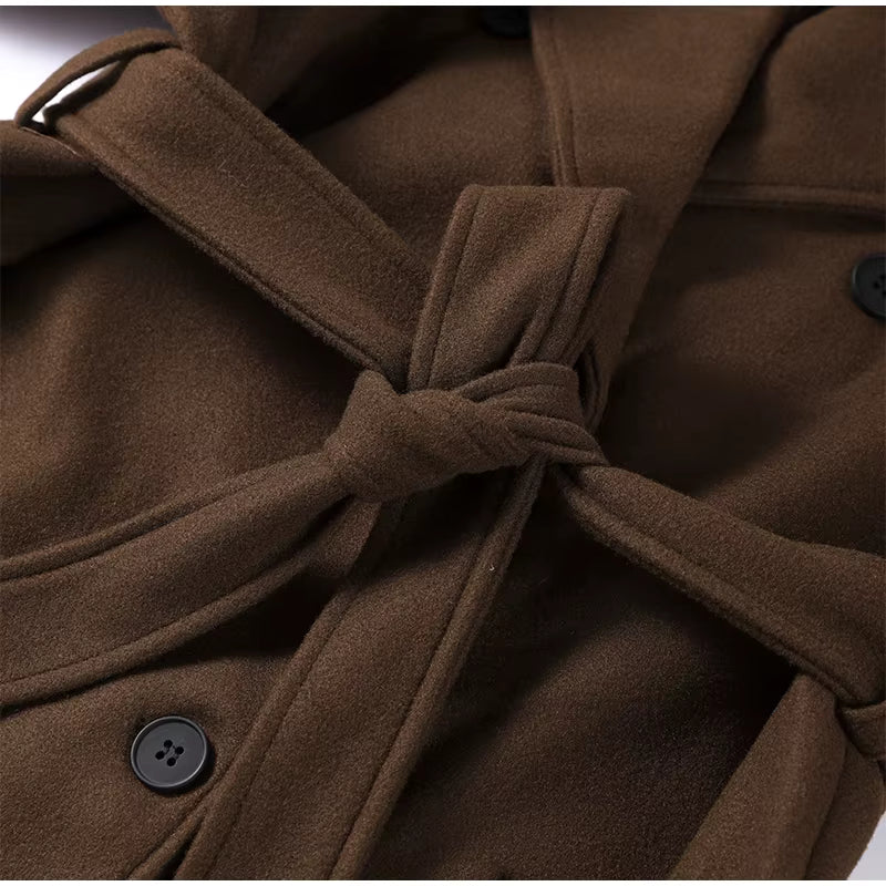 Lange jas van wolmix