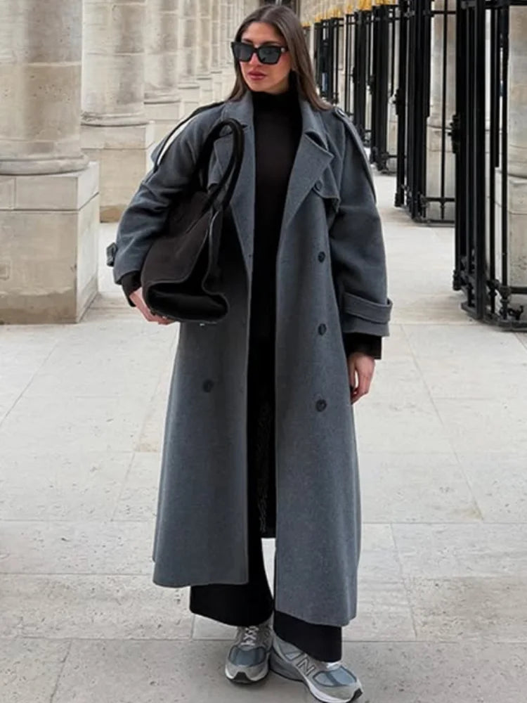 Lange jas van wolmix